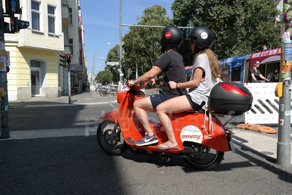 Amoureux en scooter