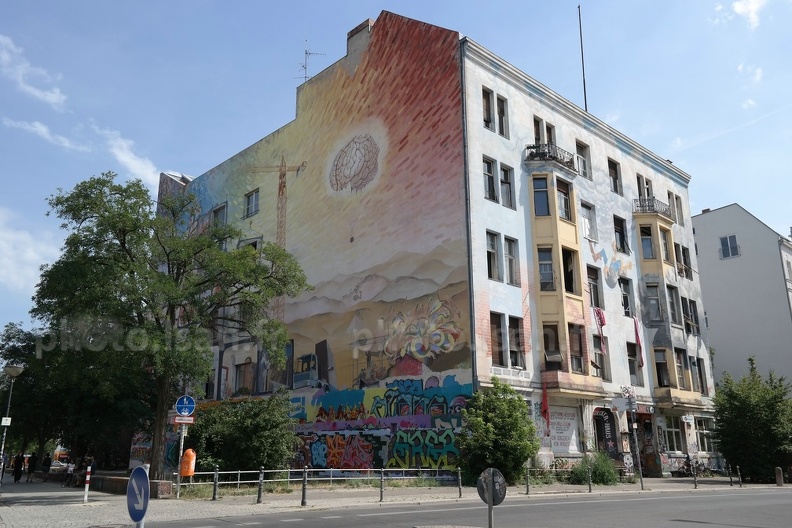 Maison peinte à Berlin